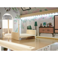 Dřevěný domeček pro panenky LULILO FLORO boho LED