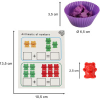 Vzdělávací Montessori hra třídění a počítání - Medvídci - 44 prvků