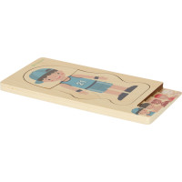 Dřevěné vrstvené Montessori puzzle Tělo - chlapec