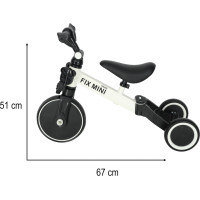 Trike Fix Mini tříkolka 3v1 s pedály - bílá