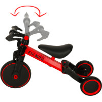Trike Fix Mini tříkolka 3v1 s pedály - červená