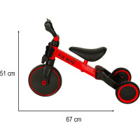 Trike Fix Mini tříkolka 3v1 s pedály - červená