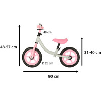 Odrážedlo Trike Fix Balance - bílé/růžové