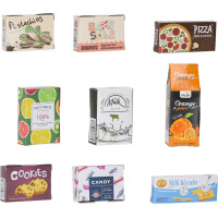 Pokladna v supermarketu s nákupním vozíkem