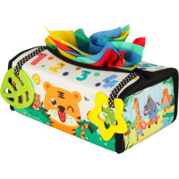 Senzorická Montessori podložka/box na ubrousky 2v1