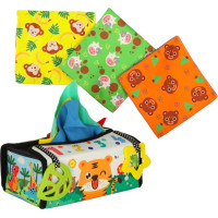 Senzorická Montessori podložka/box na ubrousky 2v1
