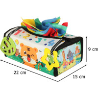 Senzorická Montessori podložka/box na ubrousky 2v1