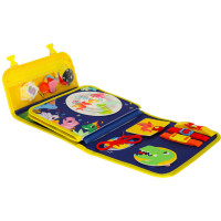 Smyslová manipulační Montessori quiet book - Modrá aktovka