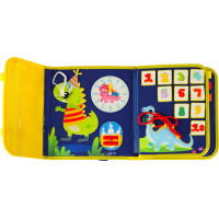Smyslová manipulační Montessori quiet book - Modrá aktovka
