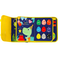 Smyslová manipulační Montessori quiet book - Modrá aktovka