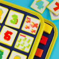 Smyslová manipulační Montessori quiet book - Modrá aktovka