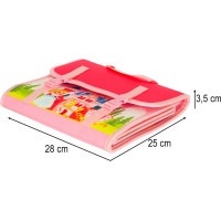Smyslová manipulační Montessori quiet book - Růžová aktovka
