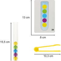 Vzdělávací třídící Montessori hračka - Barevné kuličky