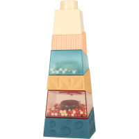 Montessori vzdělávací pyramidová senzorická věž s míčky