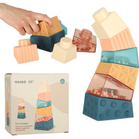 Montessori vzdělávací pyramidová senzorická věž s míčky