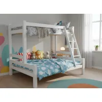 Dětská patrová postel s rozšířeným spodním lůžkem z masivu ROBUST 8X8 6A - 200x90 cm