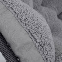 Oboustranný polštář SOFT SHERPA do zahradního křesla ACAPULCO - šedý