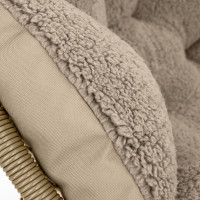 Oboustranný polštář SOFT SHERPA do zahradního křesla ACAPULCO - béžový