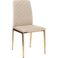 Jídelní židle MAVERIK Velvet - béžová/zlatá