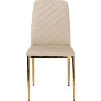 Jídelní židle MAVERIK Velvet - béžová/zlatá