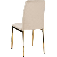 Jídelní židle MAVERIK Velvet - béžová/zlatá