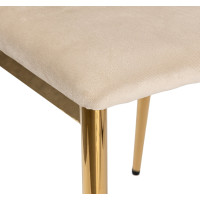 Jídelní židle MAVERIK Velvet - béžová/zlatá