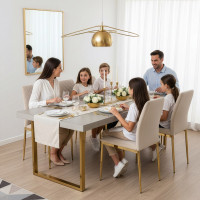 Jídelní židle MAVERIK Velvet - béžová/zlatá