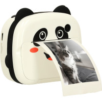 Dětský instantní fotoaparát s tiskem - Panda - bílý