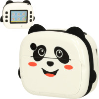 Dětský instantní fotoaparát s tiskem - Panda - bílý