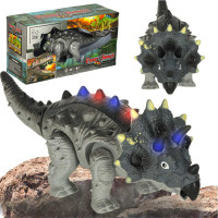 Dálkově ovládaný chodicí dinosaurus RC Triceratops se zvuky a světlem