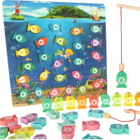 Montessori dřevěná rybářská hra s magnety