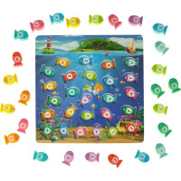 Montessori dřevěná rybářská hra s magnety