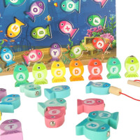 Montessori dřevěná rybářská hra s magnety