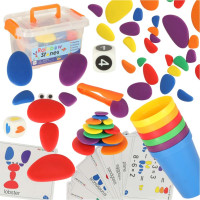 Kreativní barevné Montessori oblázky - třídění barev