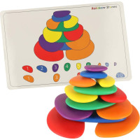 Kreativní barevné Montessori oblázky - třídění barev