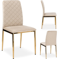 Jídelní židle MAVERIK Velvet - béžová/zlatá Jídelní židle MAVERIK Velvet - béžová/zlatá