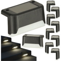 Solární zahradní venkovní LED schodišťové svítidlo - 8 kusů