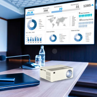 Dětský přenosný projektor LED TFT LCD 16:9 1920x1080 USB 20W - bílý