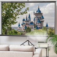 Dětský přenosný projektor LED TFT LCD 16:9 1920x1080 USB 20W - bílý