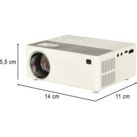 Dětský přenosný projektor LED TFT LCD 16:9 1920x1080 USB 20W - bílý