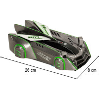 RC laserem řízené auto jezdící po zdi - šedé