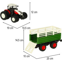 RC dálkově ovládaný zemědělský traktor s přívěsem 2.4G 3.7V 500mAh