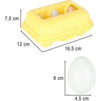 Vzdělávací Montessori puzzle - třídič tvarů Vajíčka ovoce a zelenina 6 ks