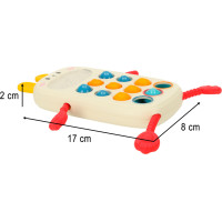 Montessori senzorická hračka pro děti - Telefon s tlačítky Králíček