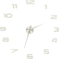 Nástěnné hodiny velké 80-120 cm - stříbrné
