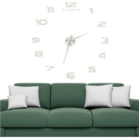 Nástěnné hodiny velké 80-120 cm - stříbrné