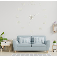 Nástěnné hodiny velké 80-120 cm - stříbrné