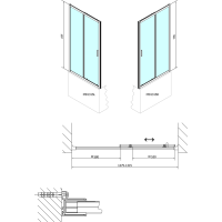 Polysan DEEP sprchové dveře posuvné 1300x1500mm, čiré sklo MD1315