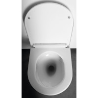 Aqualine DENICA závěsná WC mísa, Vortex Rimless, 36x52cm, bílá PS8512