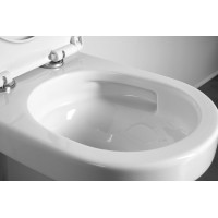 Aqualine DENICA závěsná WC mísa, Vortex Rimless, 36x52cm, bílá PS8512